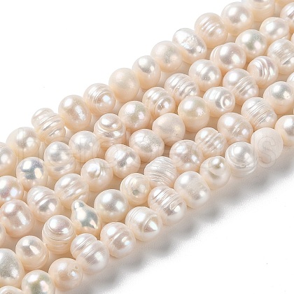 Natural Cultured Freshwater Pearl Beads Strands PEAR-E018-53-1