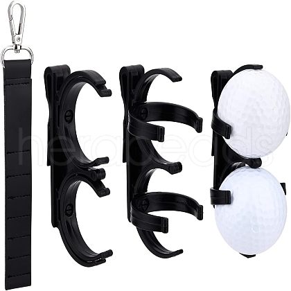 SUPERFINDINGS 4Pcs 2 Style PU Leather Golf Tee Holder AJEW-FH0002-05-1