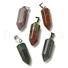 Natural Indian Agate Pendants G-Z067-07P-23-2