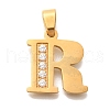 Ion Plating(IP) 304 Stainless Steel Rhinestone Pendants STAS-U035-01G-R-1
