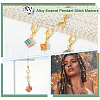 Alloy Enamel Pendant Stitch Markers HJEW-AB00601-4