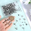 SOFPLATE 100Pcs Flat Round Stainless Steel Stud Earring Settings STAS-SP0001-61B-P-3