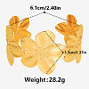 Floral 304 Stainless Steel Cuff Bangles for Women DV7569-2-4
