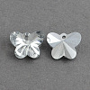 Butterfly Electroplated Glass Pendants EGLA-R083-01-1