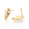 Brass Stud Earring Findings KK-N263-20G-2