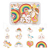 Boutigem 24Pcs 12 Style Alloy Enamel Pendants ENAM-BG0001-02-10