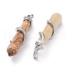 Natural Picture Jasper Big Pointed Pendants G-F696-B02-3