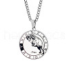 Non-Tarnish Unisex 201 Stainless Steel Constellation Pendant Necklaces NJEW-T011-LA721-1-1