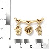 Brass Pave Cubic Zirconia Pendants KK-M287-05G-C-3