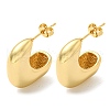 Rack Plated Chunky Letter C Brass Stud Earrings for Women EJEW-Z048-13G-1