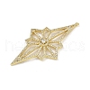 Brass Micro Pave Cubic Zirconia Pendants KK-M322-46G-2