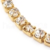 Brass Rhinestone Strass Chain Bracelets X-BJEW-JB06002-2