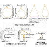 Unicraftale Big Wire Wrap Geometry Dangle Earring DIY Making Kit DIY-UN0003-02-5