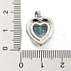 Rack Plating Brass Micro Pave Cubic Zirconia Pendants KK-H469-02P-08-3