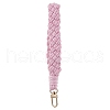 Handmade Macrame Cotton Threads Wrist Strap Pendant Decoration HJEW-JM02625-01-2