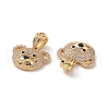 Brass Cubic Zirconia Pendants KK-G453-27G-3