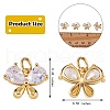 10Pcs Brass Micro Pave Clear Cubic Zirconia Charms KK-SZ0005-02-2