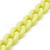 Handmade Opaque Acrylic Curb Chains X-AJEW-JB00662-08-2