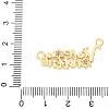 Brass Micro Pave Clear Cubic Zirconia Links KK-D357-03C-G-3