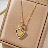 Elegant Brass Micro Pave Clear Cubic Zirconia Pendant Necklaces FA0989-3-1