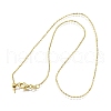 1MM Brass Column Link Chain Necklaces NJEW-M108-14G-2