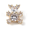 Rack Plating Brass Micro Pave Cubic Zirconia Pendants KK-C019-19G-1