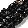 Natural Black Agate Beads Strands G-H295-B01-15-1