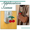 Cotton Yarn Cherry Pendant Decorations HJEW-AB00639-6