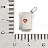 Brass Micro Pave Cubic Zirconia Pendants KK-V007-005P-03-3