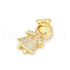 Brass Micro Pave Cubic Zirconia Pendants KK-D317-104G-2