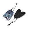 2Pcs Natural Black Lip Shell Pendants FIND-Z079-01F-2