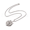 Alloy Wolf Pendant Necklace with 201 Stainless Steel Box Chains NJEW-E016-19AS-2