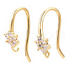Brass Micro Pave Cubic Zirconia Earring Hooks X-KK-T063-015-NF-2