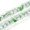 Luminous Handmade Silver Foil Glass Beads Strands FOIL-N029-02B-06-1