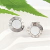 304 Stainless Steel Natural Shell Stud Earrings EJEW-Z089-23P-3