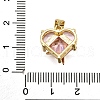 Brass Micro Pave Cubic Zirconia Pendants KK-K401-02C-G-3