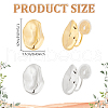 ANATTASOUL 2 Pairs 2 Colors Brass Twist Oval Cuff Earrings EJEW-AN0004-92-2