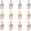SUPERFINDINGS 12Pcs 3 Colors Rack Plating Alloy European Dangle Charms MPDL-FH0001-05-1