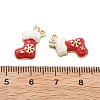 Christmas Theme Brass Micro Pave Cubic Zirconia Pendants KK-L228-30A-G-3