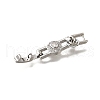 Brass Micro Pave Clear Cubic Zirconia Fold Over Clasps KK-R222-04P-2