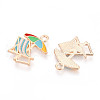 Beach Theme Alloy Enamel Pendants ENAM-T022-33M-2