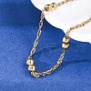 304 Stainless Steel Cable Chain Bracelets for Women BJEW-C094-07G-3