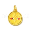 Rack Plating Alloy Enamel Pendants with Jump Ring ENAM-M048-27MG-D-2