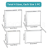 AHADERMAKER 4Pcs 4 Styles Acrylic Display Pedestals ODIS-GA0001-58-2