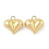 Heart Brass Pendants KK-M327-02D-G-1