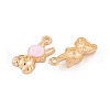 Light Gold Plated Alloy Enamel Pendants FIND-Q100-01KCG-3