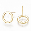 Brass Stud Earrings KK-S348-368-2