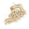 Flower Alloy Rhinestone Brooches for Backpack Clothes JEWB-P042-04G-B-2