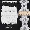 WADORN 5 Yards Organza Flower Lace Trims SRIB-WR0001-12-2