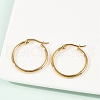 PVD Vacuum Plating 201 Stainless Steel Hoop Earrings with 304 Stainless Steel Pins for Women EJEW-D279-12G-02-4